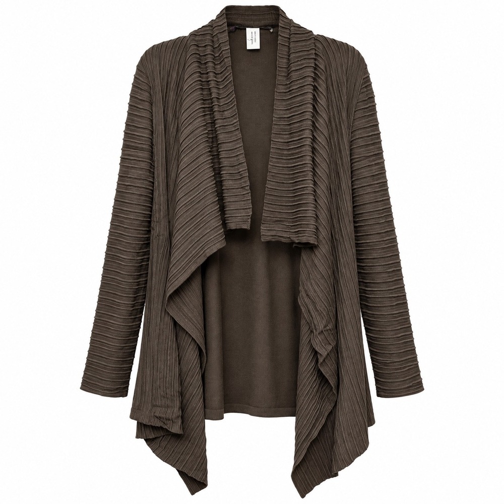 Laurel Quiet Luxury Wool Blend Cardigan Women 10 Dark Earthy Tones Avant Garde
